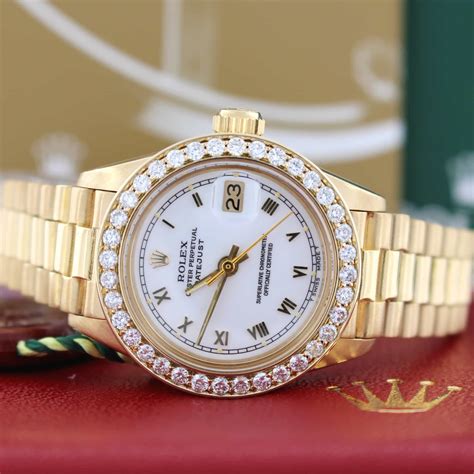 women's president rolex|18k gold ladies rolex watch.